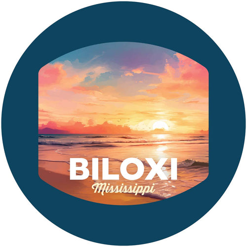 Biloxi Mississippi Design B Souvenir Coaster Paper 4 Pack 