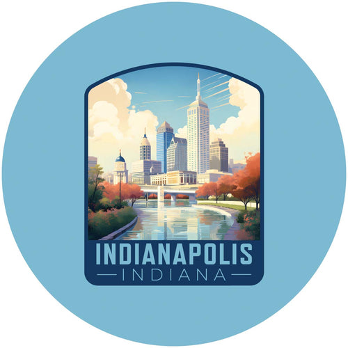 Indianapolis Indiana Design A Souvenir Coaster Paper 4 Pack 