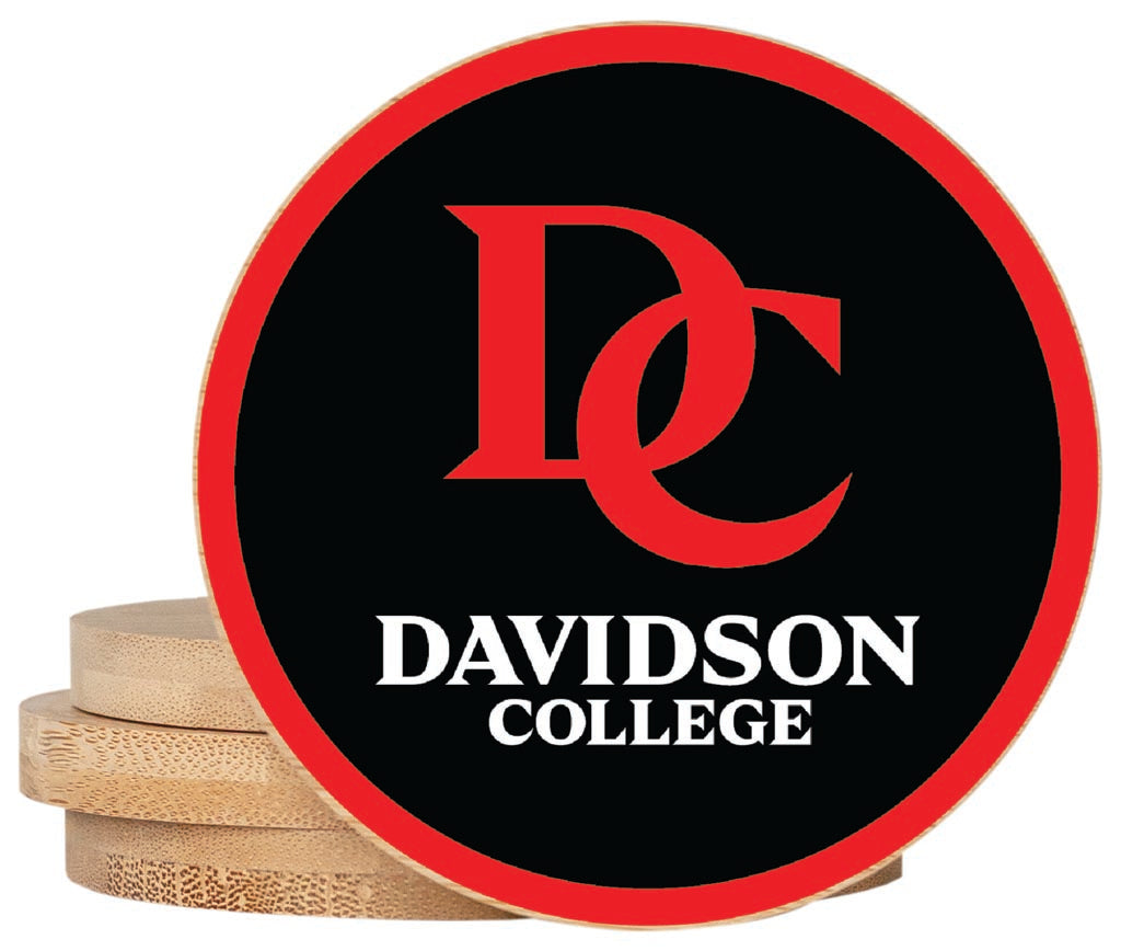 Davidson College Coaster Wooden 3.5 x 3.5-Inch 4 Pack Officially Licensed Collegiate Product 