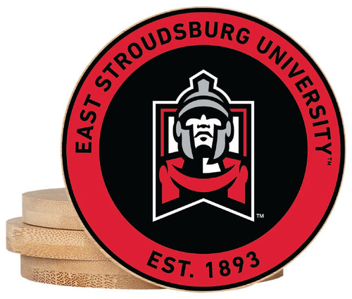 East Stroudsburg University Coaster Wooden 3.5 x 3.5-Inch 4 Pack Officially Licensed Collegiate Product 