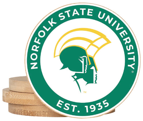 Norfolk State University Coaster Wooden 3.5 x 3.5-Inch 4 Pack Officially Licensed Collegiate Product 