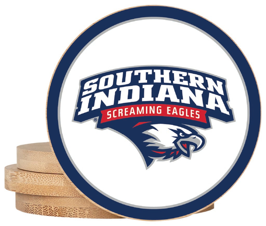 University of Southern Indiana Coaster Wooden 3.5 x 3.5-Inch 4 Pack Officially Licensed Collegiate Product 