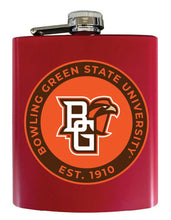 Load image into Gallery viewer, Bowling Green Falcons 7 oz Steel Flask Matte Finish Red Officially Licensed Collegiate Product 4-Pack
