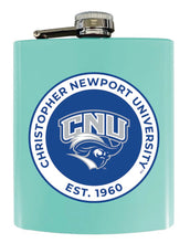 Load image into Gallery viewer, Christopher Newport Captains 7 oz Steel Flask Matte Finish Seafoam Officially Licensed Collegiate Product Single
