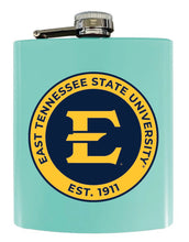 Load image into Gallery viewer, East Tennessee State University 7 oz Steel Flask Matte Finish Seafoam Officially Licensed Collegiate Product 2-Pack
