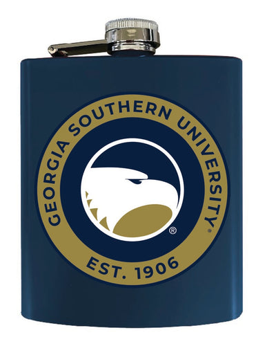 Georgia Southern Eagles 7 oz Steel Flask Matte Finish Navy Officially Licensed Collegiate Product 4-Pack