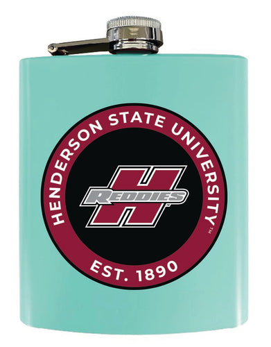 Henderson State Reddies 7 oz Steel Flask Matte Finish Seafoam Officially Licensed Collegiate Product 2-Pack