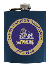 Load image into Gallery viewer, James Madison Dukes 7 oz Steel Flask Matte Finish Officially Licensed Collegiate Product
