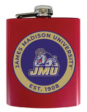 Load image into Gallery viewer, James Madison Dukes 7 oz Steel Flask Matte Finish Officially Licensed Collegiate Product
