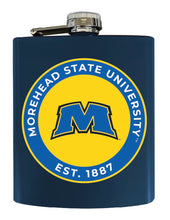 Load image into Gallery viewer, Morehead State University 7 oz Steel Flask Matte Finish Navy Officially Licensed Collegiate Product 4-Pack
