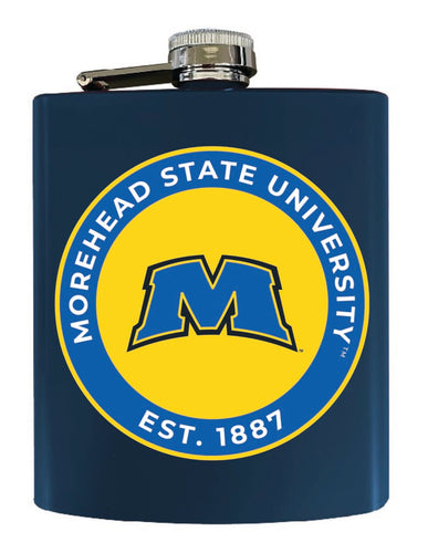 Morehead State University 7 oz Steel Flask Matte Finish Navy Officially Licensed Collegiate Product 4-Pack