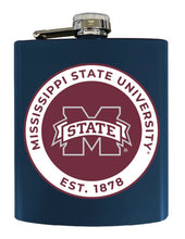 Load image into Gallery viewer, Mississippi State Bulldogs 7 oz Steel Flask Matte Finish Navy Officially Licensed Collegiate Product Single
