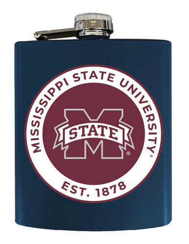 Mississippi State Bulldogs 7 oz Steel Flask Matte Finish Navy Officially Licensed Collegiate Product Single