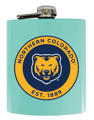 Northern Colorado Bears 7 oz Steel Flask Matte Finish Seafoam Officially Licensed Collegiate Product Single