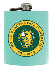 Load image into Gallery viewer, North Dakota State Bison 7 oz Steel Flask Matte Finish Seafoam Officially Licensed Collegiate Product 4-Pack
