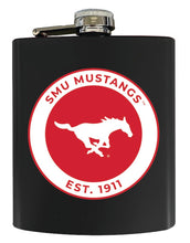 Load image into Gallery viewer, Southern Methodist University 7 oz Steel Flask Matte Finish Black Officially Licensed Collegiate Product Single
