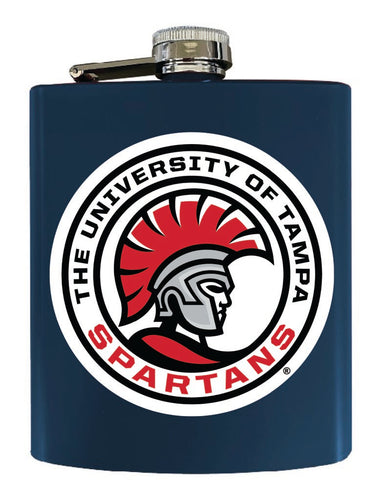 University of Tampa Spartans 7 oz Steel Flask Matte Finish Navy Officially Licensed Collegiate Product 4-Pack