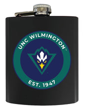 Load image into Gallery viewer, North Carolina Wilmington Seahawks 7 oz Steel Flask Matte Finish Black Officially Licensed Collegiate Product Single
