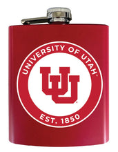 Load image into Gallery viewer, Utah Utes 7 oz Steel Flask Matte Finish Red Officially Licensed Collegiate Product Single
