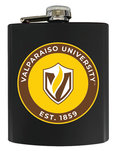 Valparaiso University 7 oz Steel Flask Matte Finish Black Officially Licensed Collegiate Product Single