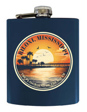 Load image into Gallery viewer, Biloxi Mississippi Design A Souvenir 7 oz Steel Flask Matte Finish Navy Single
