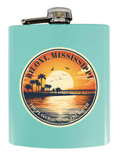 Load image into Gallery viewer, Biloxi Mississippi Design A Souvenir 7 oz Steel Flask Matte Finish
