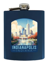 Load image into Gallery viewer, Indianapolis Indiana Design A Souvenir 7 oz Steel Flask Matte Finish
