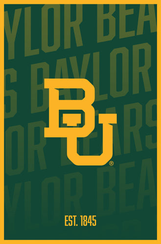 Baylor Bears Vintage College Poster Officially Licensed Collegiate Product 16 x 24-Inches