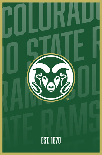 Colorado State Rams Vintage College Poster Officially Licensed Collegiate Product 11 x 14-Inches