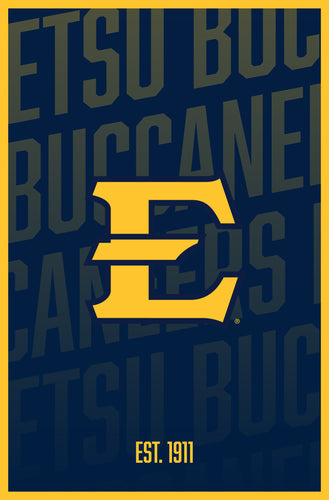 East Tennessee State University Vintage College Poster Officially Licensed Collegiate Product 16 x 24-Inches