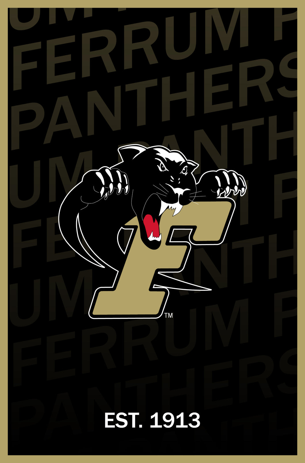 Ferrum College Vintage College Poster Officially Licensed Collegiate Product 8 x 10-Inches