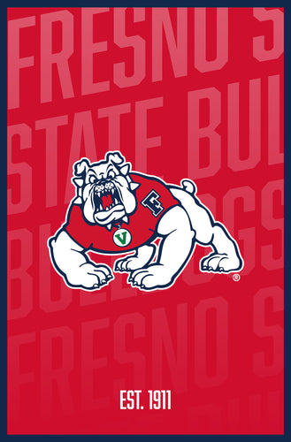 Fresno State Bulldogs Vintage College Poster Officially Licensed Collegiate Product 11 x 17-Inches