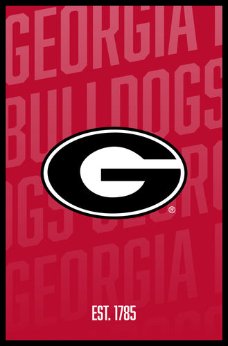 Georgia Bulldogs Vintage College Poster Officially Licensed Collegiate Product 8 x 10-Inches