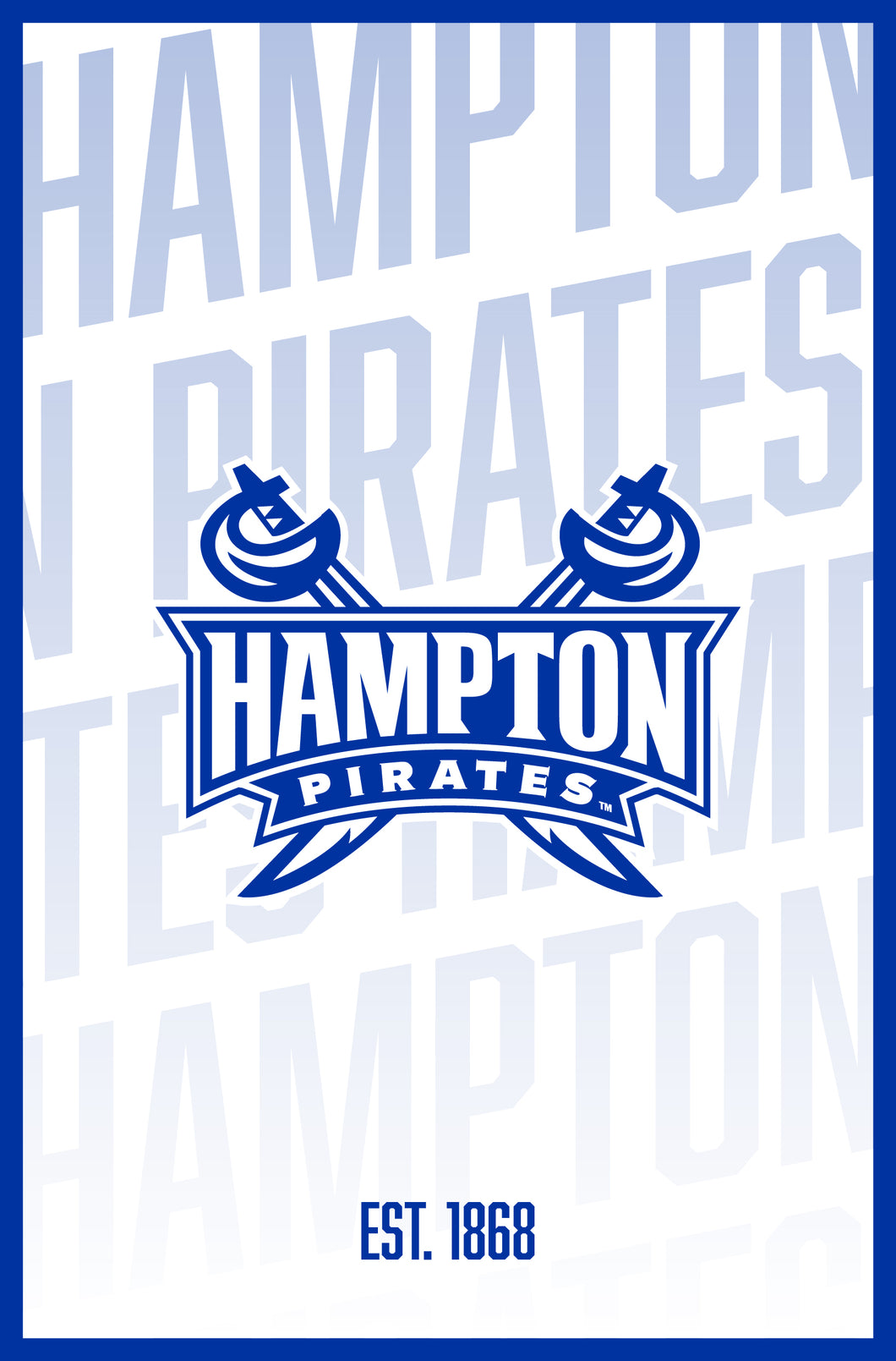 Hampton University Vintage College Poster Officially Licensed Collegiate Product 8 x 10-Inches