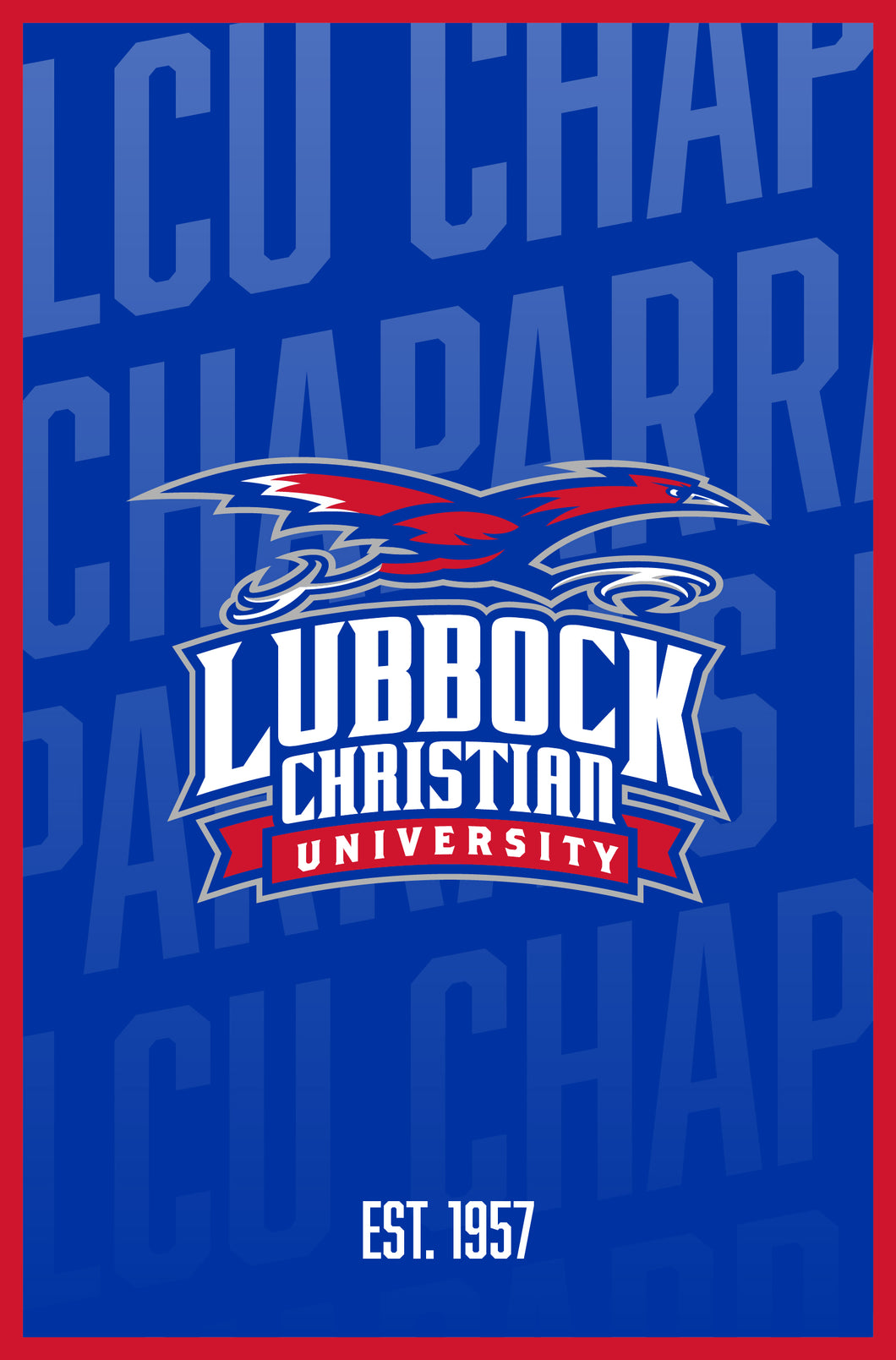 Lubbock Christian University Chaparral Vintage College Poster Officially Licensed Collegiate Product 8 x 10-Inches