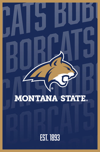 Montana State Bobcats Vintage College Poster Officially Licensed Collegiate Product 16 x 24-Inches