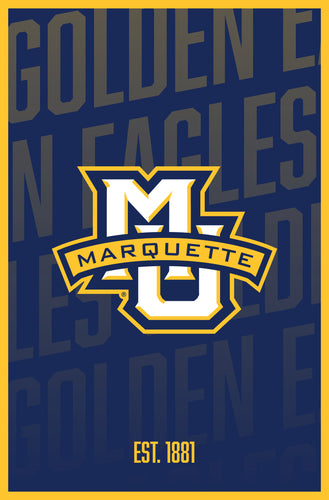 Marquette Golden Eagles Vintage College Poster Officially Licensed Collegiate Product 11 x 17-Inches