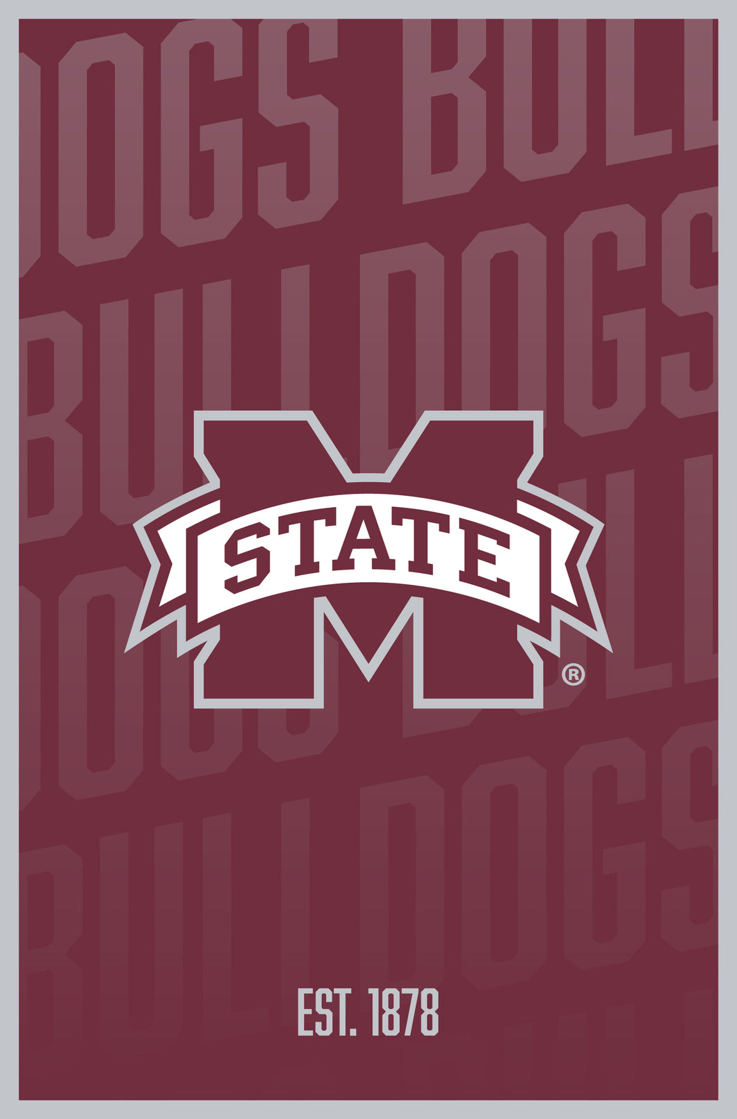 Mississippi State Bulldogs Vintage College Poster Officially Licensed Collegiate Product 8.5 x 11-Inches