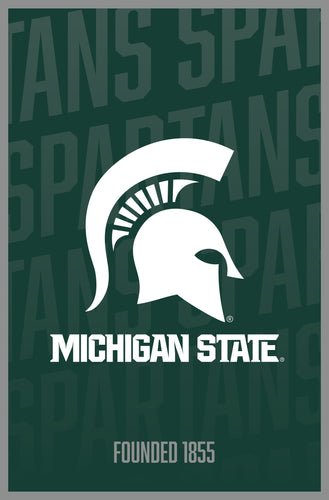 Michigan State Spartans Vintage College Poster Officially Licensed Collegiate Product 16 x 24-Inches