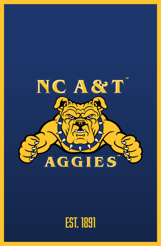 North Carolina A&T State Aggies Vintage College Poster Officially Licensed Collegiate Product 8 x 10-Inches