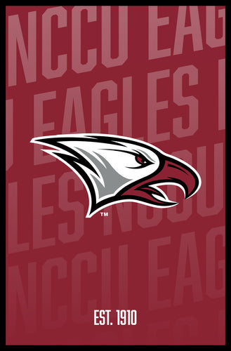 North Carolina Central Eagles Vintage College Poster Officially Licensed Collegiate Product 11 x 14-Inches