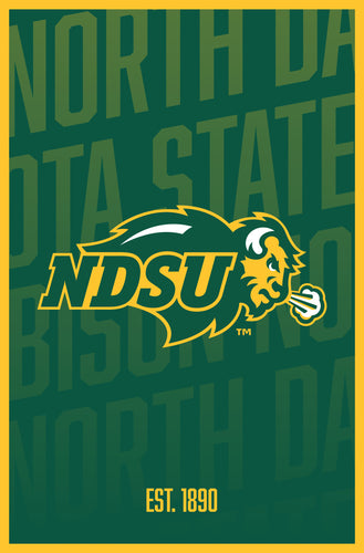 North Dakota State Bison Vintage College Poster Officially Licensed Collegiate Product 11 x 17-Inches