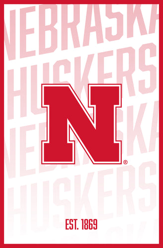 Nebraska Cornhuskers Vintage College Poster Officially Licensed Collegiate Product 16 x 24-Inches