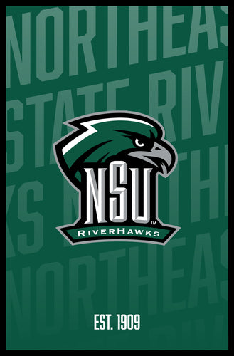 Northeastern State University Riverhawks Vintage College Poster Officially Licensed Collegiate Product 8 x 10-Inches