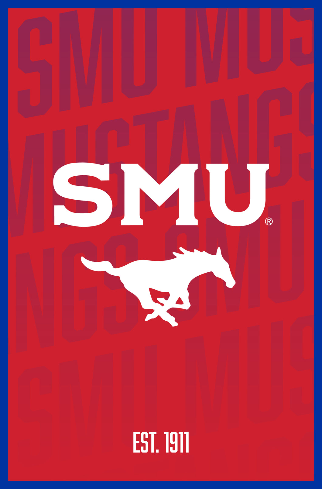 Southern Methodist University Vintage College Poster Officially Licensed Collegiate Product 8 x 10-Inches