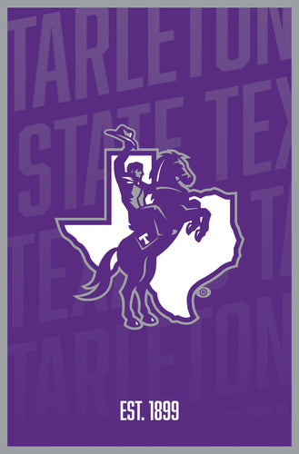 Tarleton State University Vintage College Poster Officially Licensed Collegiate Product 16 x 24-Inches