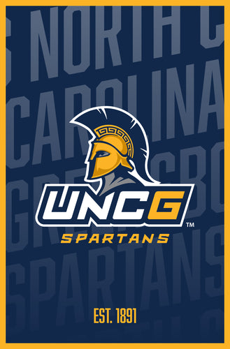 North Carolina Greensboro Spartans Vintage College Poster Officially Licensed Collegiate Product 8 x 10-Inches