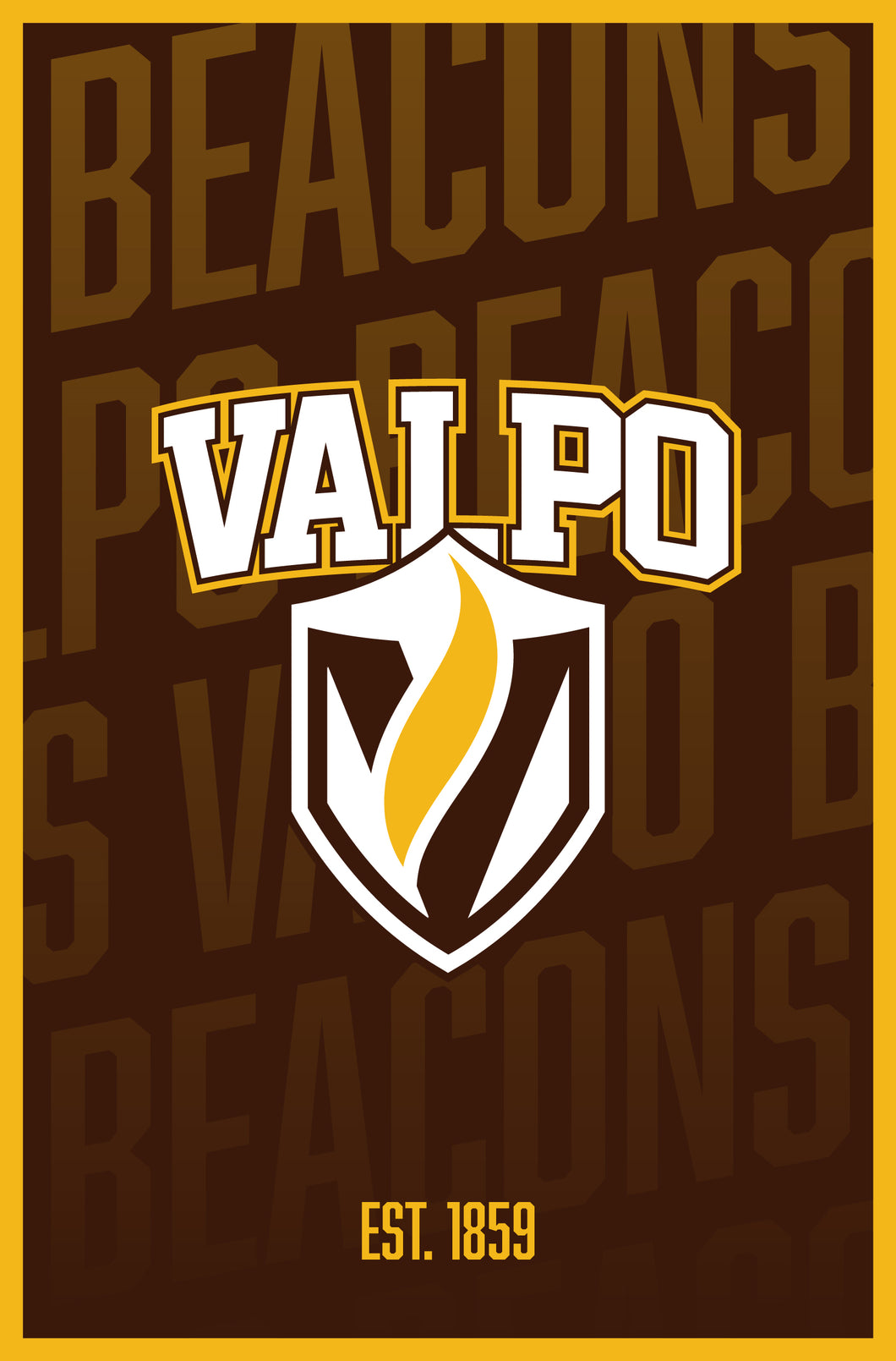 Valparaiso University Vintage College Poster Officially Licensed Collegiate Product 16 x 24-Inches