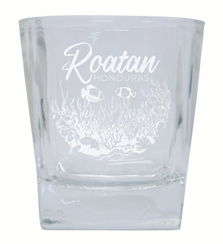 Roatan Honduras Souvenir 7 oz Engraved Shooter Glass 4-Pack