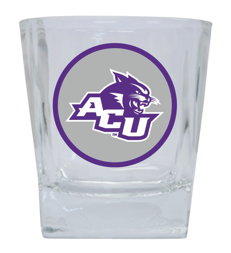 Abilene Christian University 10 oz Whiskey Rocks Glass Circle Design Officially Licensed Collegiate Product